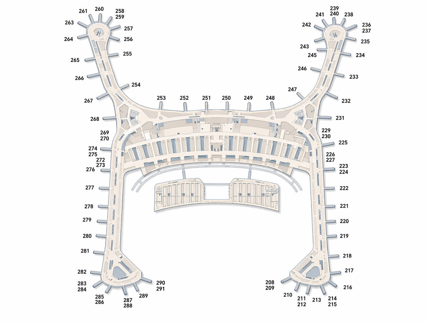 인천공항 터미널 2 게이트 맵